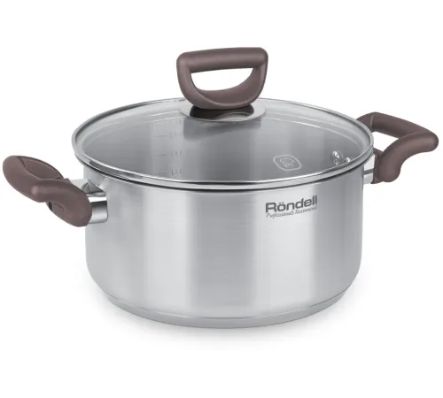 Кастрюля Rondell Fest RDS-1322 2.8л. d=20см (с крышкой) стальной Кастрюля Rondell Fest RDS-1322 2.8л. d=20см (с крышкой) стальной
