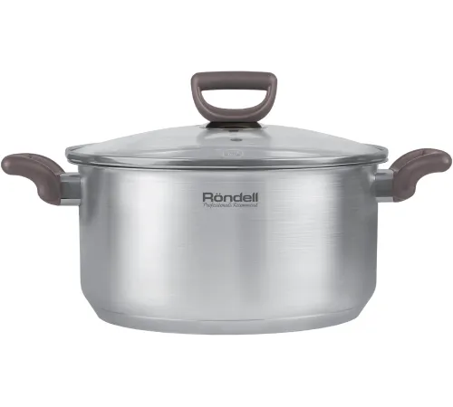Кастрюля Rondell Fest RDS-1323 4.8л. d=24см (с крышкой) стальной
