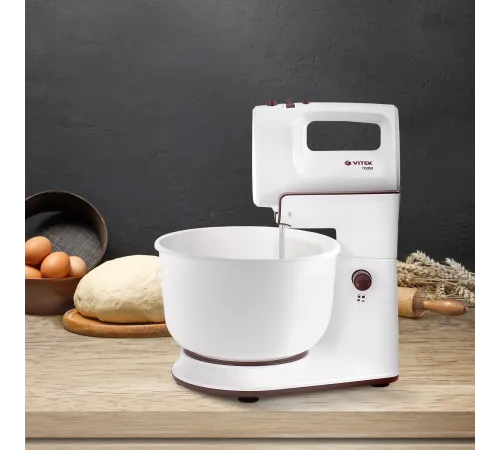 Миксер стационарный Vitek VT-1416 W 700Вт белый/коричневый