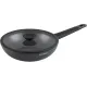 Сковорода ВОК (WOK) Rondell Kontur RDA-1489 круглая 28см покрытие: Xylan Plus ручка несъемная (с крышкой) графитовый