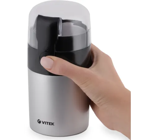 Кофемолка Vitek VT-1540 SR 120Вт сист.помол.:ротац.нож вместим.:40гр серебристый Кофемолка Vitek VT-1540 SR 120Вт сист.помол.:ротац.нож вместим.:40гр серебристый