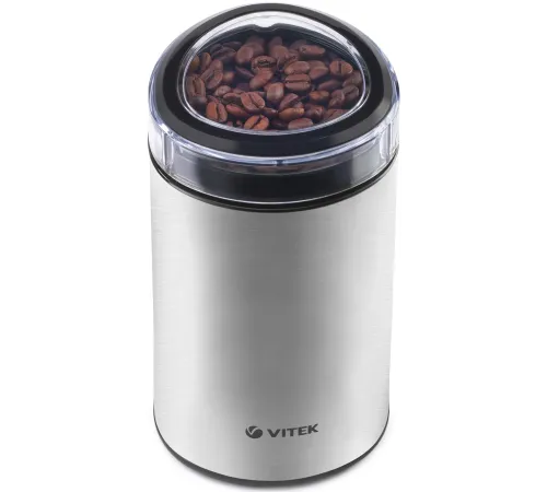 Кофемолка Vitek VT-1544 200Вт сист.помол.:ротац.нож вместим.:70гр стальной