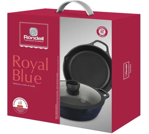 Сотейник Rondell Royal Blue RDA-1547 d=28см (с крышкой) синий Сотейник Rondell Royal Blue RDA-1547 d=28см (с крышкой) синий