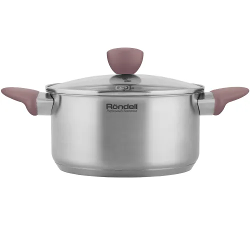 Кастрюля Rondell Bueno RDS-1588 4.8л. d=24см (с крышкой) стальной Кастрюля Rondell Bueno RDS-1588 4.8л. d=24см (с крышкой) стальной