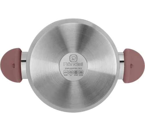 Кастрюля Rondell Bueno RDS-1588 4.8л. d=24см (с крышкой) стальной Кастрюля Rondell Bueno RDS-1588 4.8л. d=24см (с крышкой) стальной