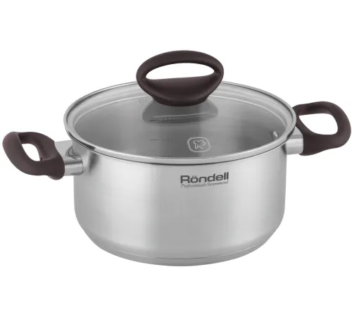 Кастрюля Rondell Tierno RDS-1591 2л. d=18см (с крышкой) стальной Кастрюля Rondell Tierno RDS-1591 2л. d=18см (с крышкой) стальной