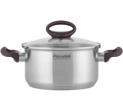 Кастрюля Rondell Tierno RDS-1591 2л. d=18см (с крышкой) стальной Кастрюля Rondell Tierno RDS-1591 2л. d=18см (с крышкой) стальной
