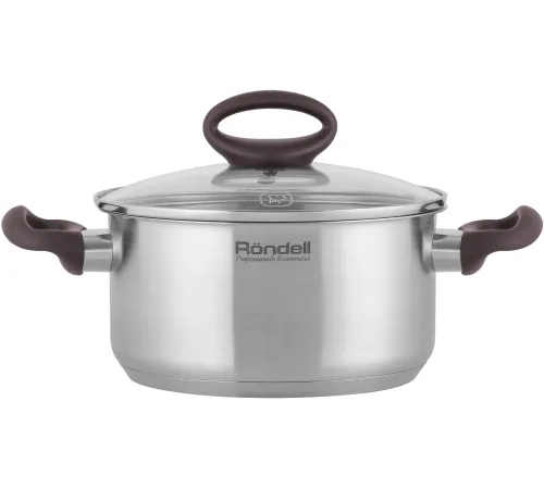 Кастрюля Rondell Tierno RDS-1592 2.8л. d=20см (с крышкой) стальной Кастрюля Rondell Tierno RDS-1592 2.8л. d=20см (с крышкой) стальной