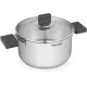 Кастрюля Rondell Quadro RDS-1596 3.1л. d=20см (с крышкой) стальной