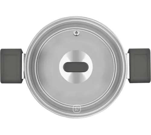 Кастрюля Rondell Quadro RDS-1597 5.1л. d=24см (с крышкой) стальной