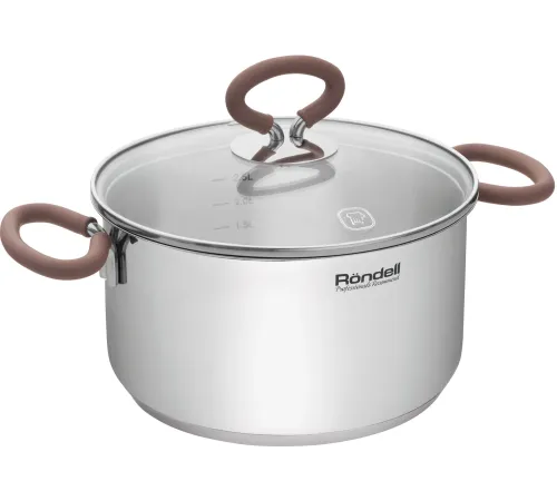 Кастрюля Rondell Etery RDS-1599 3.1л. d=20см (с крышкой) стальной Кастрюля Rondell Etery RDS-1599 3.1л. d=20см (с крышкой) стальной
