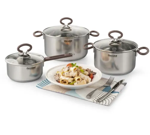 Кастрюля Rondell Etery RDS-1599 3.1л. d=20см (с крышкой) стальной Кастрюля Rondell Etery RDS-1599 3.1л. d=20см (с крышкой) стальной