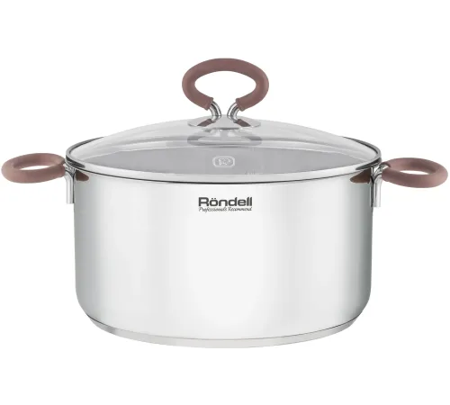 Кастрюля Rondell Etery RDS-1600 5.1л. d=24см (с крышкой) стальной