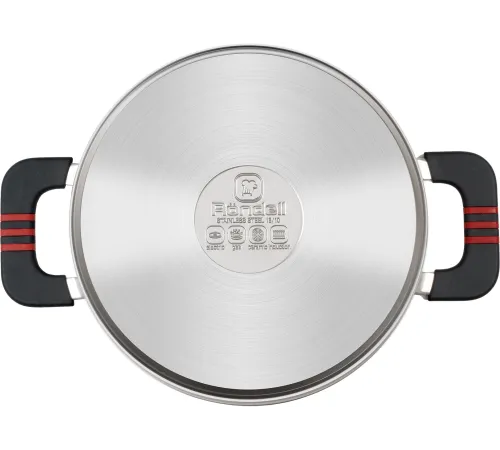 Кастрюля Rondell Stripes RDS-1637 2.8л. d=20см (с крышкой) стальной