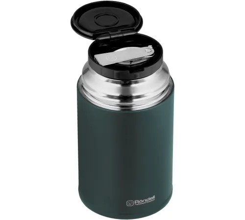 Термос для еды Rondell Aventura RDS-1660 0.7л. морская волна с чехлом картонная коробка