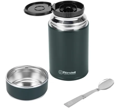 Термос для еды Rondell Aventura RDS-1660 0.7л. морская волна с чехлом картонная коробка