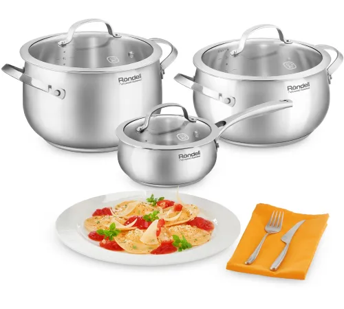 Ковш Rondell Calypso RDS-1670 1.5л. d=16см (с крышкой) стальной