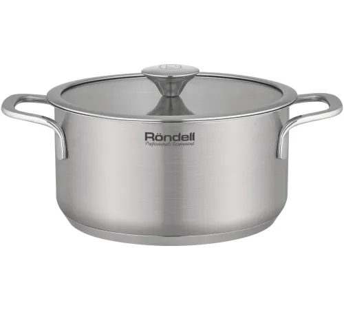 Кастрюля Rondell Modern RDS-1746, 2л, 18см, с крышкой, стальной