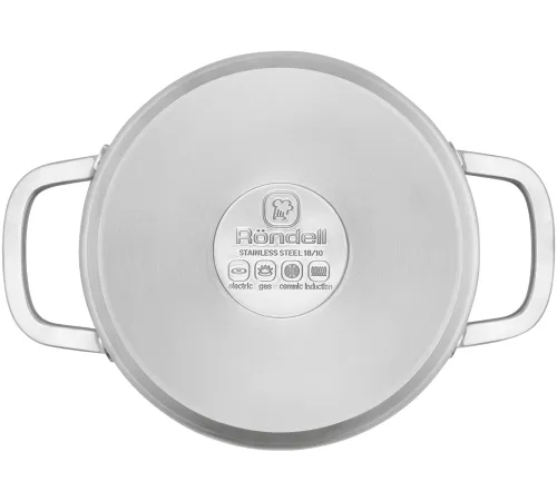 Кастрюля Rondell Modern RDS-1746, 2л, 18см, с крышкой, стальной