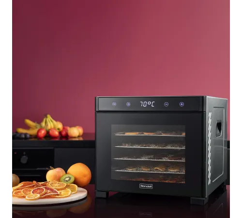 Сушка для фруктов и овощей Rondell RDE-1750, 650Вт, черный Сушка для фруктов и овощей Rondell RDE-1750, 650Вт, черный