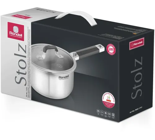 Ковш Rondell Stolz RDS-1751 1.4л. d=16см (с крышкой) стальной Ковш Rondell Stolz RDS-1751 1.4л. d=16см (с крышкой) стальной