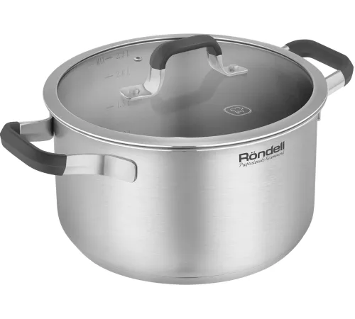 Кастрюля Rondell Stolz RDS-1752 2.3л. d=18см (с крышкой) стальной Кастрюля Rondell Stolz RDS-1752 2.3л. d=18см (с крышкой) стальной