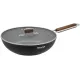 Сковорода ВОК (WOK) Rondell Fjord RDA-1800 круглая 28см покрытие: Xylan Plus ручка несъемная (с крышкой) черный