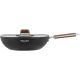 Сковорода ВОК (WOK) Rondell Fjord RDA-1800 круглая 28см покрытие: Xylan Plus ручка несъемная (с крышкой) черный