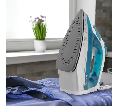 Утюг Maxwell MW-3056, белый/синий