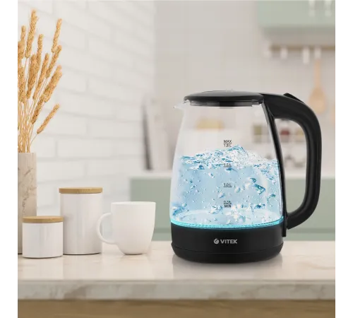 Чайник электрический Vitek VT-7004 1.8л. 1850Вт разноцветный корпус: стекло/пластик Чайник электрический Vitek VT-7004 1.8л. 1850Вт разноцветный корпус: стекло/пластик