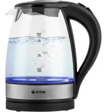 Чайник электрический Vitek VT-7008 1.7л. 2200Вт прозрачный корпус: стекло/пластик