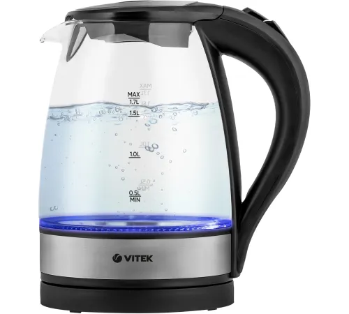 Чайник электрический Vitek VT-7008 1.7л. 2200Вт прозрачный корпус: стекло/пластик Чайник электрический Vitek VT-7008 1.7л. 2200Вт прозрачный корпус: стекло/пластик