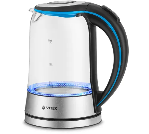 Чайник электрический Vitek VT-7028 1.7л. 2200Вт прозрачный корпус: стекло Чайник электрический Vitek VT-7028 1.7л. 2200Вт прозрачный корпус: стекло