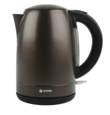 Чайник электрический Vitek VT-7032 1.8л. 1850Вт прозрачный/черный корпус: стекло