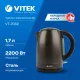 Чайник электрический Vitek VT-7032 1.8л. 1850Вт прозрачный/черный корпус: стекло