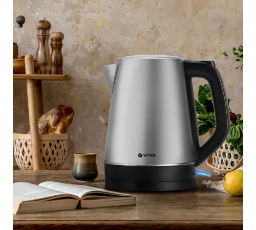 Чайник электрический Vitek VT-7040 1.7л. 2200Вт сталь корпус: металл/пластик Чайник электрический Vitek VT-7040 1.7л. 2200Вт сталь корпус: металл/пластик