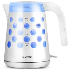 Чайник электрический Vitek VT-7048 1.7л. 2200Вт белый корпус: пластик