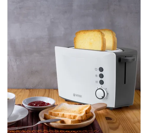 Тостер Vitek VT-7166 800Вт черный/белый Тостер Vitek VT-7166 800Вт черный/белый
