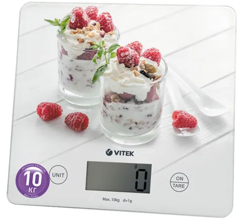Весы кухонные электронные Vitek VT-8034 макс.вес:10кг белый Весы кухонные электронные Vitek VT-8034 макс.вес:10кг белый