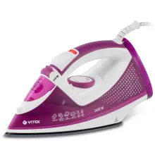 Утюг Vitek VT-8346 2400Вт белый/фиолетовый