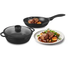 Сотейник Rondell Pacific RDA-1907 d=28см (с крышкой) графитовый