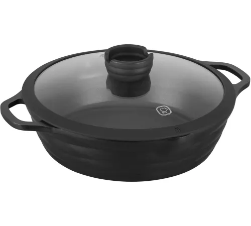 Сотейник Rondell Pacific RDA-1907 d=28см (с крышкой) графитовый Сотейник Rondell Pacific RDA-1907 d=28см (с крышкой) графитовый