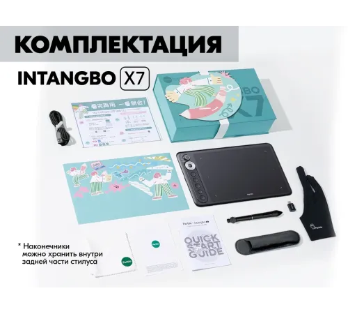 Графический планшет Parblo Intangbo X7 USB Type-C черный Графический планшет Parblo Intangbo X7 USB Type-C черный