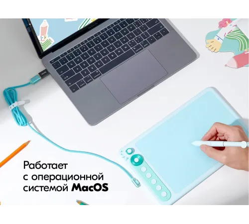 Графический планшет Parblo Intangbo X7 USB Type-C зеленый Графический планшет Parblo Intangbo X7 USB Type-C зеленый