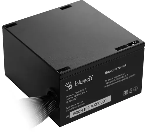 Блок питания Bloody ATX 700W BD-PS700W 80 PLUS WHITE (20+4pin) APFC 120mm fan color LED 6xSATA RTL Блок питания Bloody ATX 700W BD-PS700W 80 PLUS WHITE (20+4pin) APFC 120mm fan color LED 6xSATA RTL