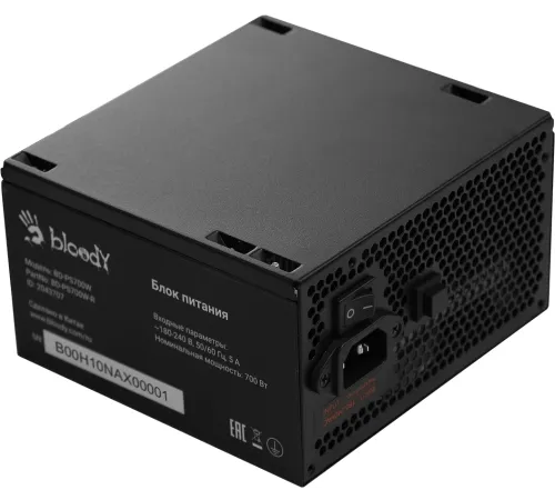 Блок питания Bloody ATX 700W BD-PS700W 80 PLUS WHITE (20+4pin) APFC 120mm fan color LED 6xSATA RTL Блок питания Bloody ATX 700W BD-PS700W 80 PLUS WHITE (20+4pin) APFC 120mm fan color LED 6xSATA RTL