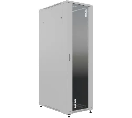 Шкаф серверный NTSS Премиум (NTSS-R47U60100GS) напольный 47U 600x1000мм пер.дв.стекл металл 900кг серый 2210мм IP20
