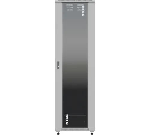 Шкаф серверный NTSS Премиум (NTSS-R47U60100GS) напольный 47U 600x1000мм пер.дв.стекл металл 900кг серый 2210мм IP20