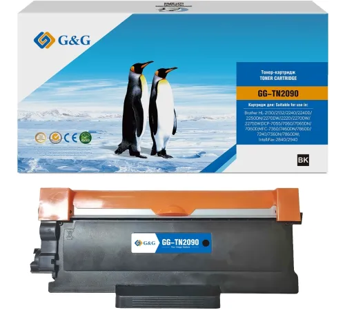 Тонер-картридж G&G toner-cartridge for Brother HL-2130/2132/2240/2240D/2250DN/2270DW/2220/2270DW/2275DW;DCP-7055/7060/7065DN/7060D;MFC-7360/7460DN/7860D/7240/7360N/7860DW;IntelliFax-2840/2940 without chip 1200 pages (GG-TN2090) Тонер-картридж G&G toner-cartridge for Brother HL-2130/2132/2240/2240D/2250DN/2270DW/2220/2270DW/2275DW;DCP-7055/7060/7065DN/7060D;MFC-7360/7460DN/7860D/7240/7360N/7860DW;IntelliFax-2840/2940 without chip 1200 pages (GG-TN2090)