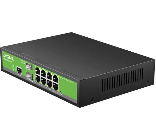 Коммутатор Digma DSW708G-2S-T (L2+) 8x1Гбит/с 2SFP управляемый Коммутатор Digma DSW708G-2S-T (L2+) 8x1Гбит/с 2SFP управляемый